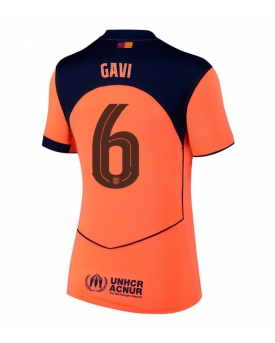 Barcelona Paez Gavi #6 Maglia Gara Terza Repliche 2025-26 Donna Maniche Corte